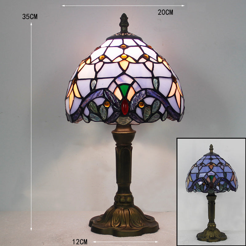 (KL4) Tiffany Style Glass Table Lamp