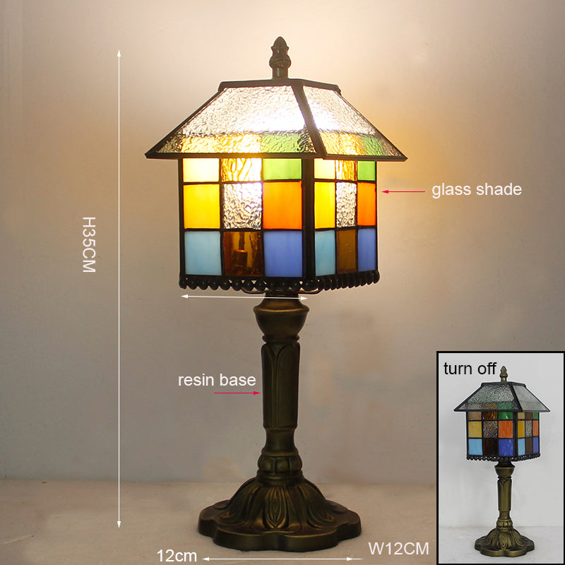 (KL7) Tiffany Style Glass Table Lamp