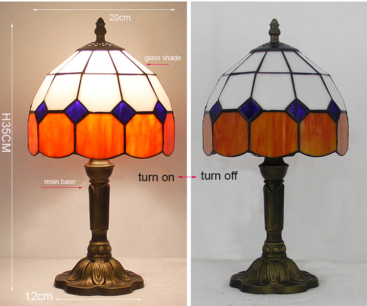 (KL6) Tiffany Style Glass Table Lamp