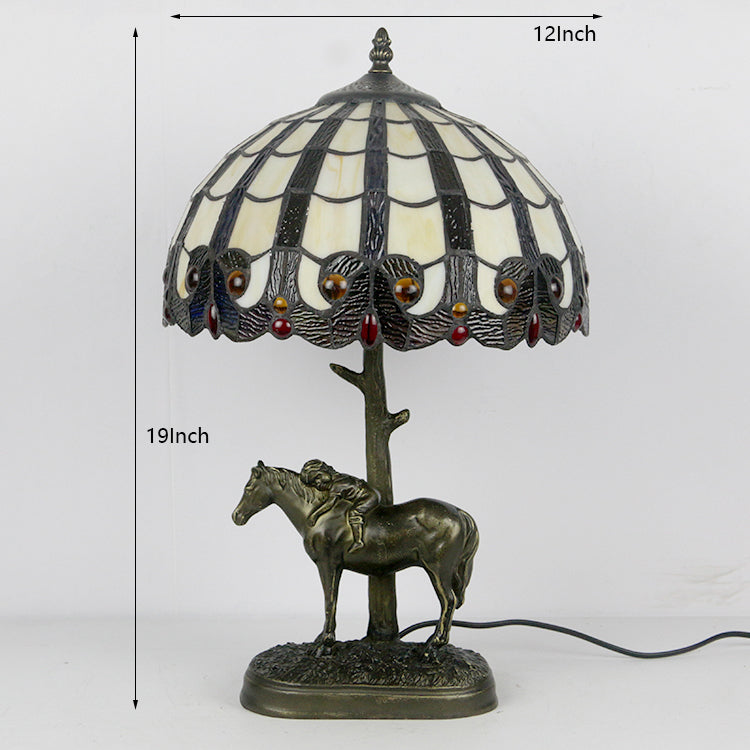 (LHJ87) Tiffany Style Glass Table Lamp