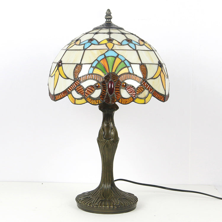(LHJ82) Tiffany Style Glass Table Lamp