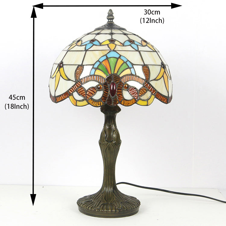 (LHJ82) Tiffany Style Glass Table Lamp