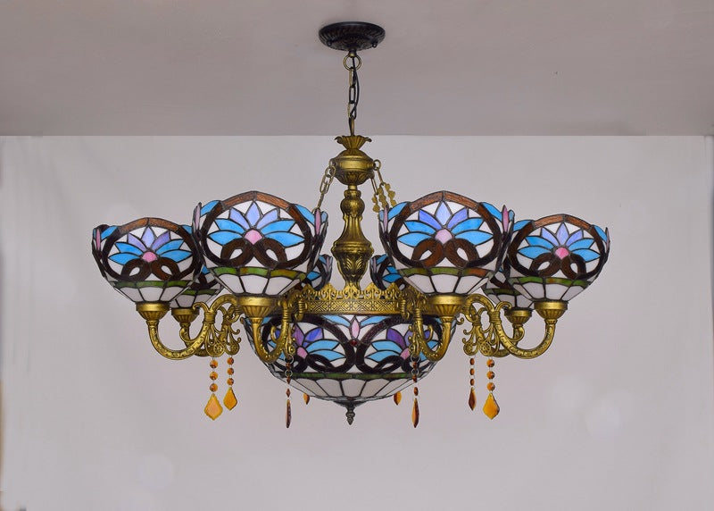 (OFD2107) Tiffany 8 Head Chandelier