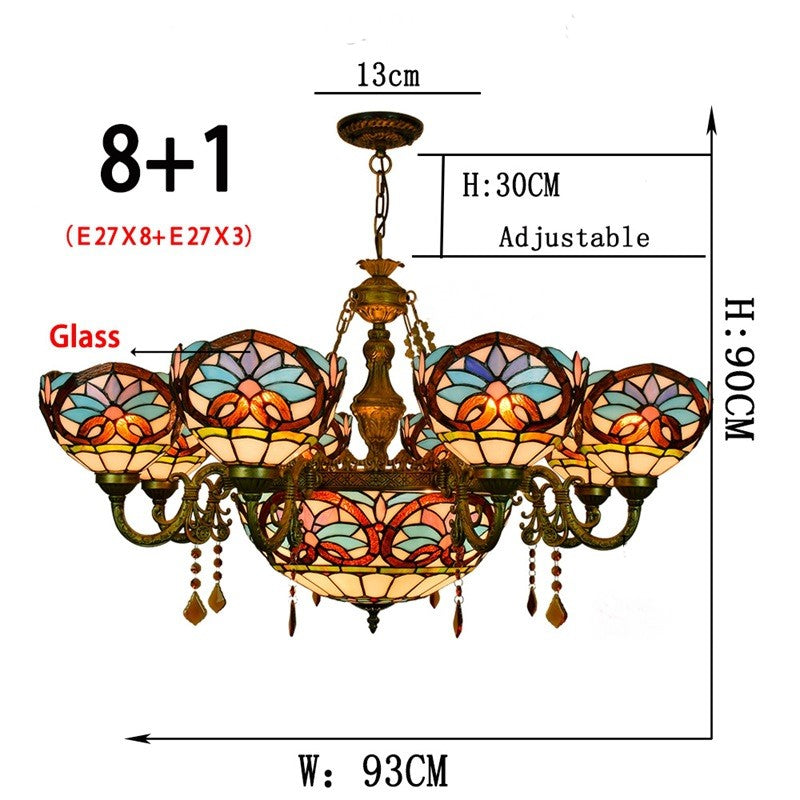 (OFD2107) Tiffany 8 Head Chandelier