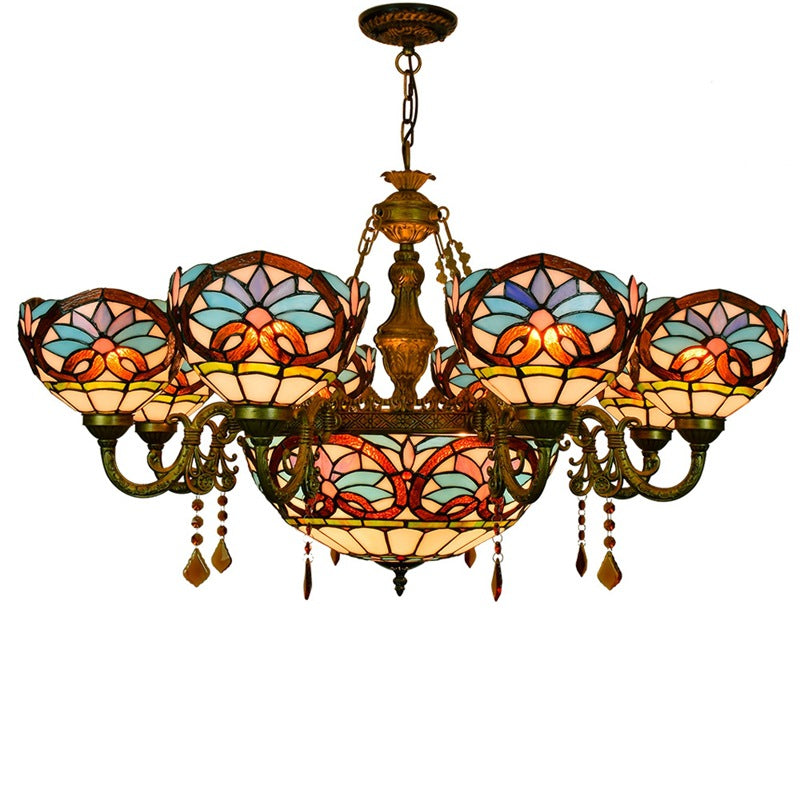 (OFD2107) Tiffany 8 Head Chandelier