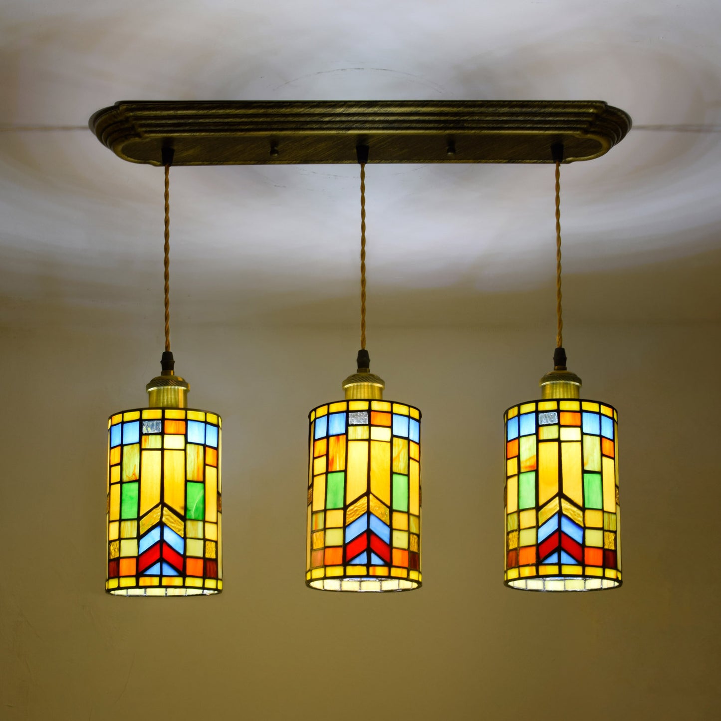 (OFD2009) Tiffany Ceiling Bar Chandelier