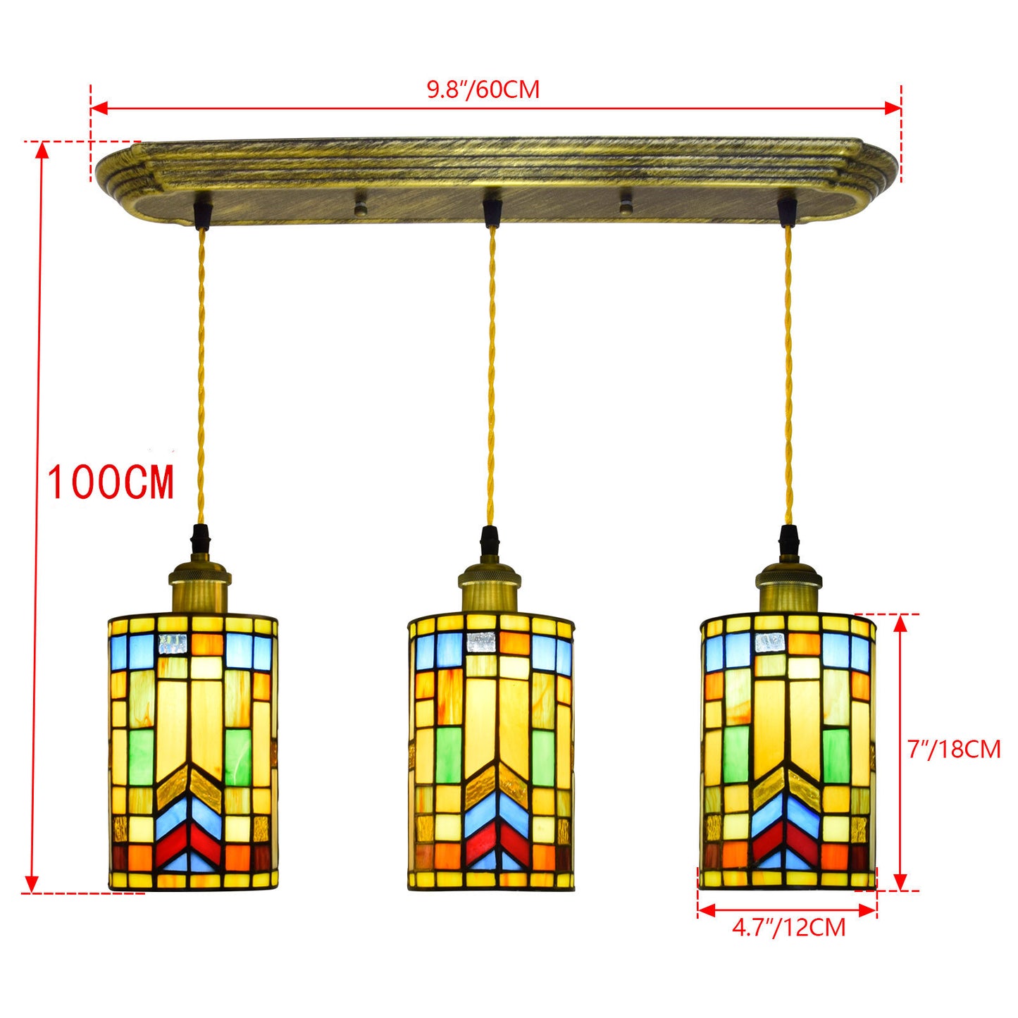 (OFD2009) Tiffany Ceiling Bar Chandelier