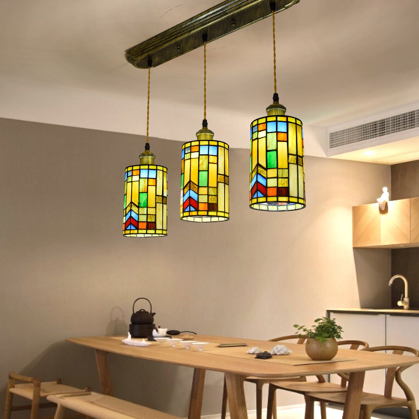 (OFD2009) Tiffany Ceiling Bar Chandelier