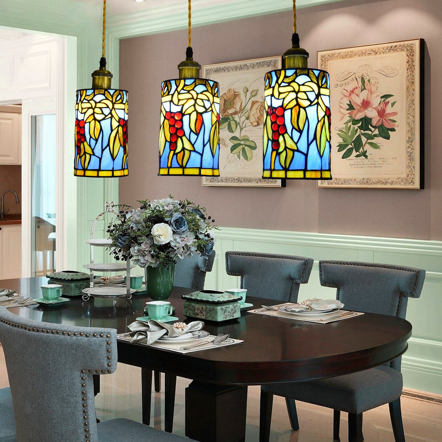 (OFD2014) Tiffany Ceiling Bar Chandelier
