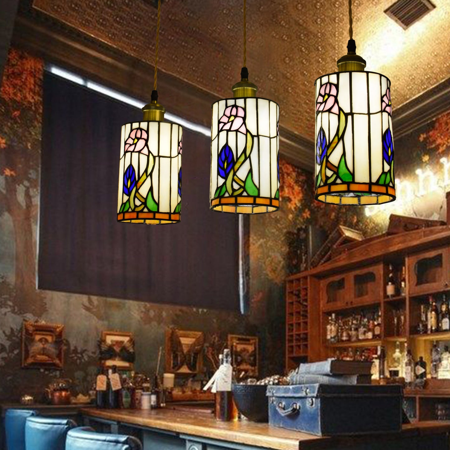 (OFD2015) Tiffany Ceiling Bar Chandelier