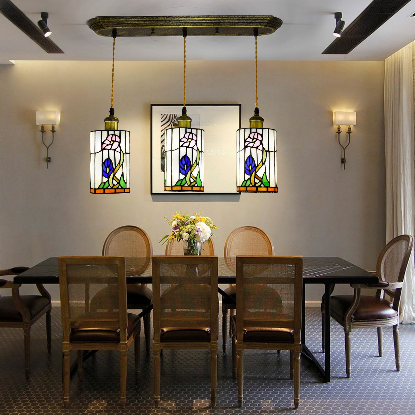 (OFD2015) Tiffany Ceiling Bar Chandelier