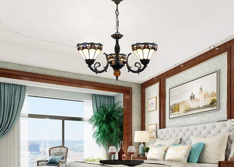 (OFD2023) Tiffany 3 Head Chandelier