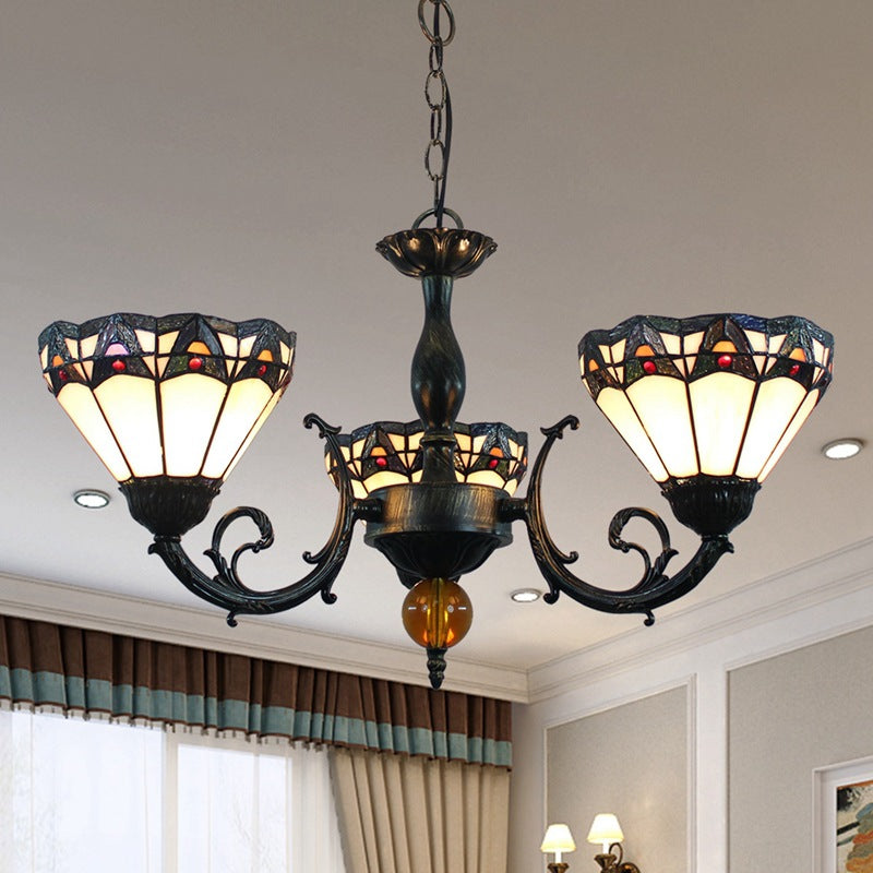(OFD2023) Tiffany 3 Head Chandelier