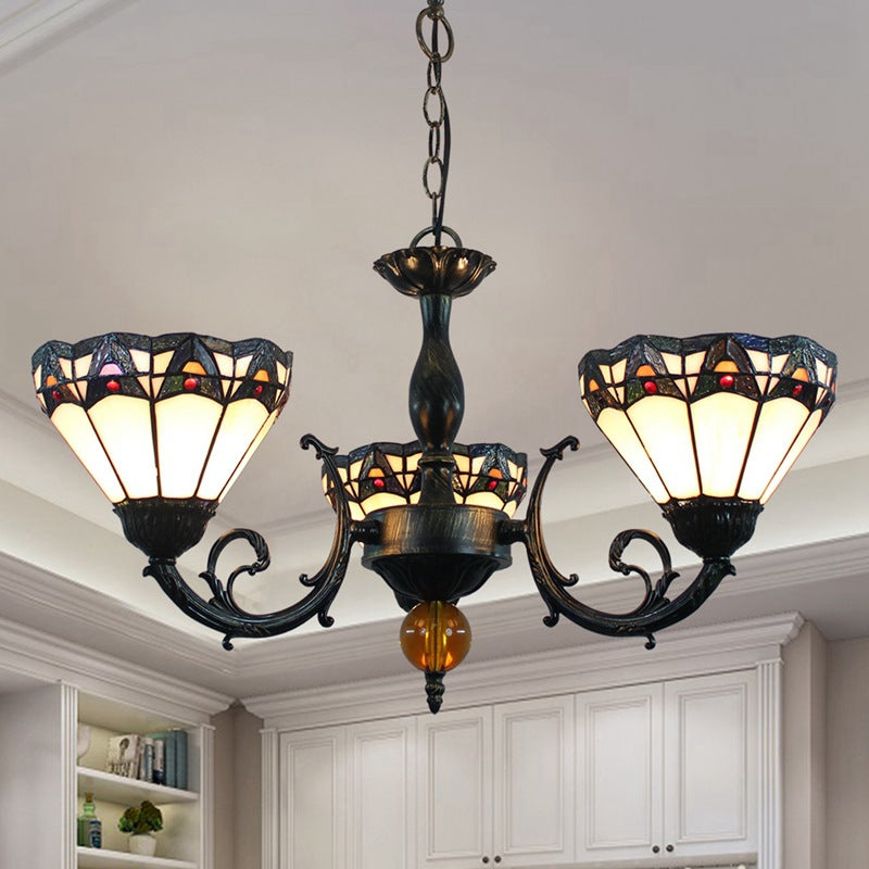 (OFD2023) Tiffany 3 Head Chandelier