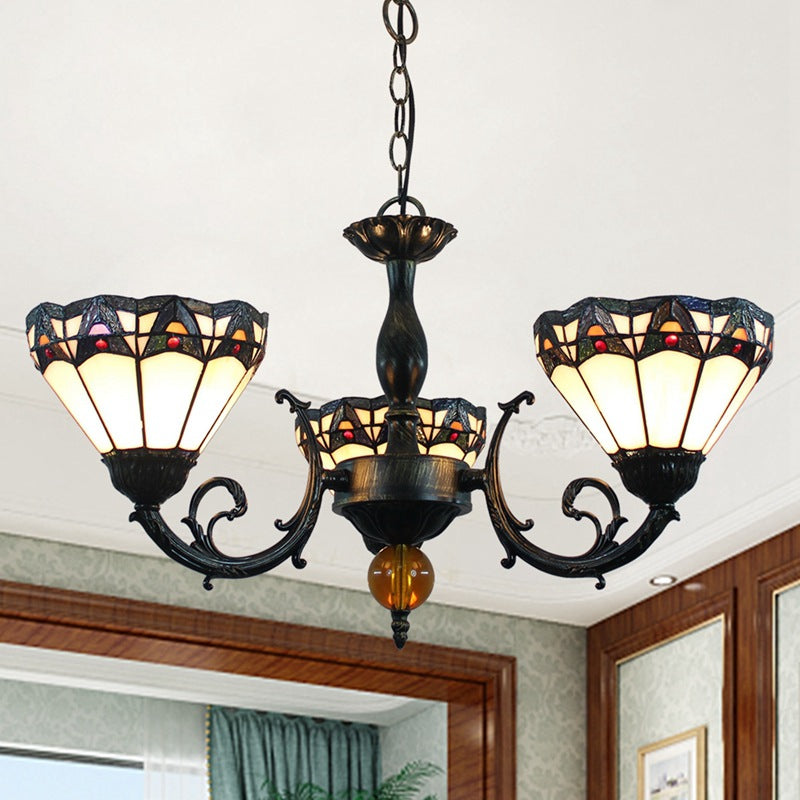 (OFD2023) Tiffany 3 Head Chandelier