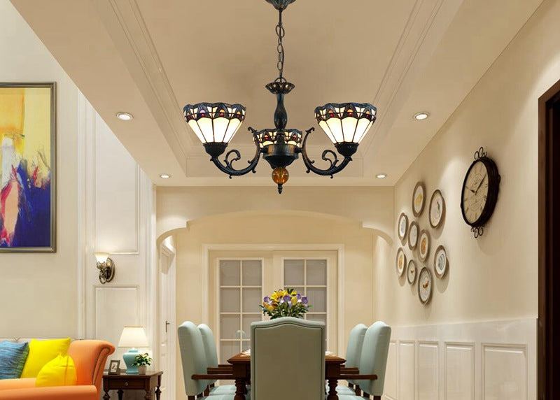 (OFD2023) Tiffany 3 Head Chandelier