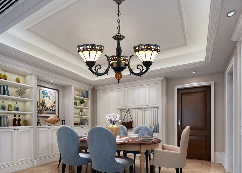 (OFD2023) Tiffany 3 Head Chandelier