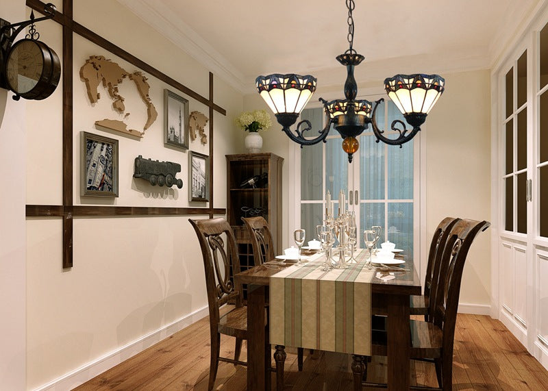 (OFD2023) Tiffany 3 Head Chandelier