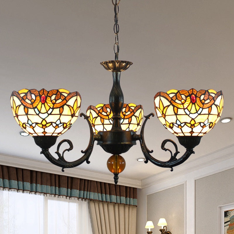 (OFD2026) Tiffany 3 Head Chandelier