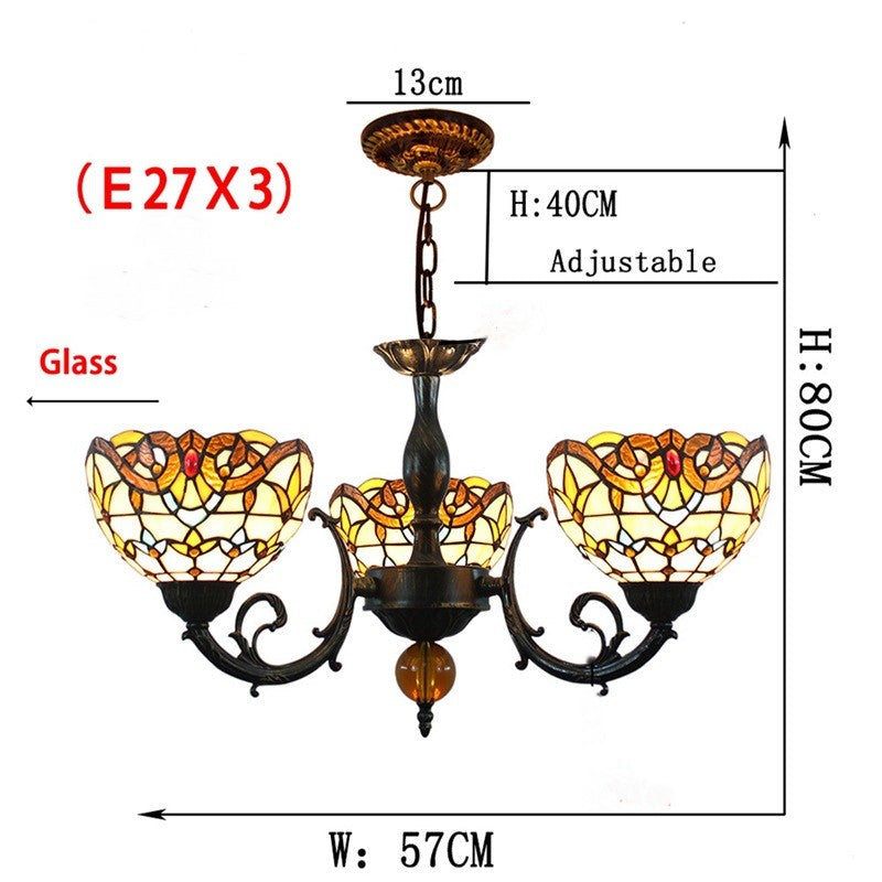 (OFD2026) Tiffany 3 Head Chandelier