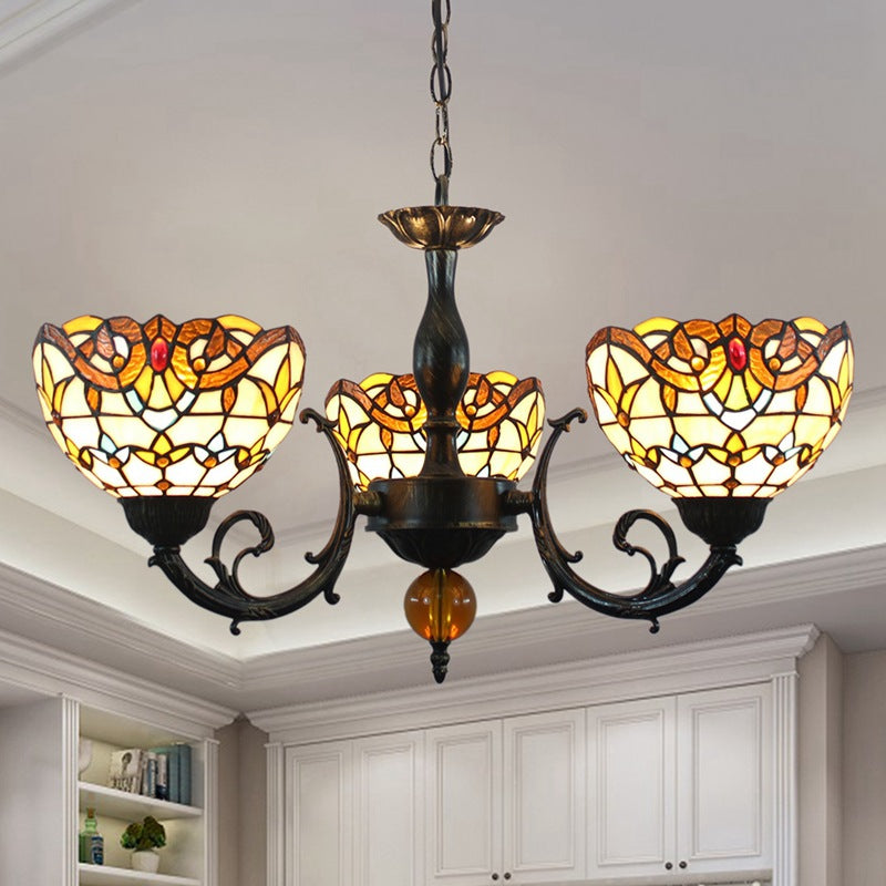 (OFD2026) Tiffany 3 Head Chandelier