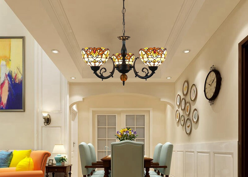 (OFD2026) Tiffany 3 Head Chandelier