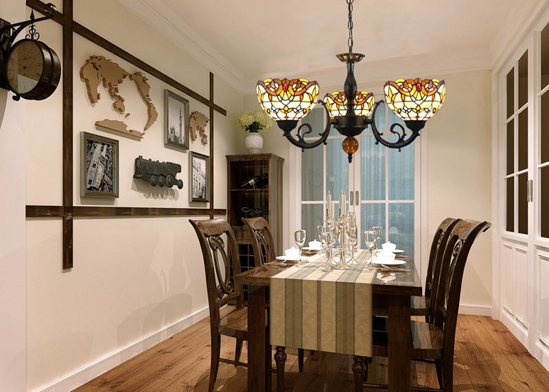 (OFD2026) Tiffany 3 Head Chandelier