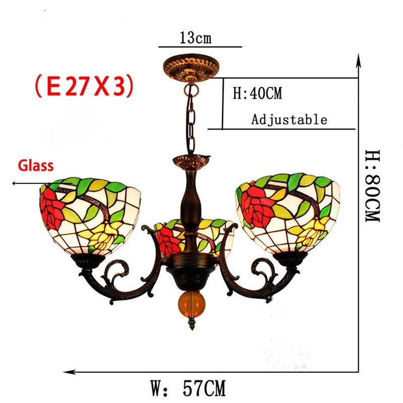 (OFD2028) Tiffany 3 Head Chandelier