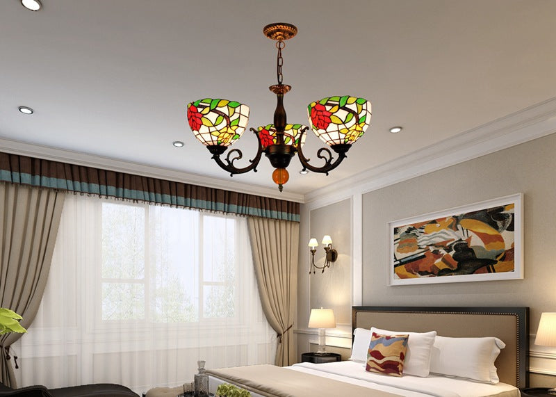 (OFD2028) Tiffany 3 Head Chandelier