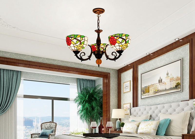 (OFD2028) Tiffany 3 Head Chandelier