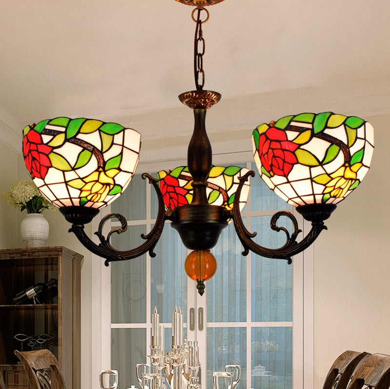 (OFD2028) Tiffany 3 Head Chandelier