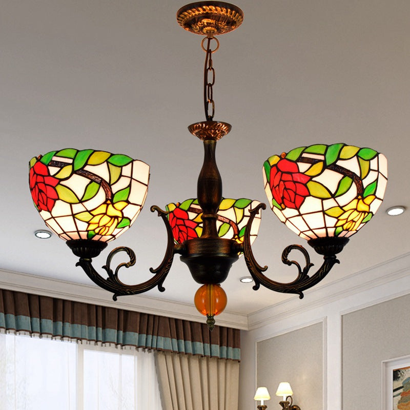 (OFD2028) Tiffany 3 Head Chandelier