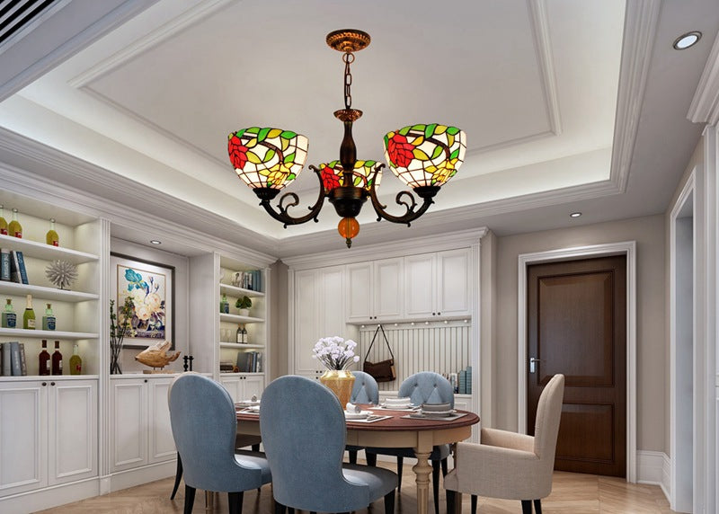 (OFD2028) Tiffany 3 Head Chandelier