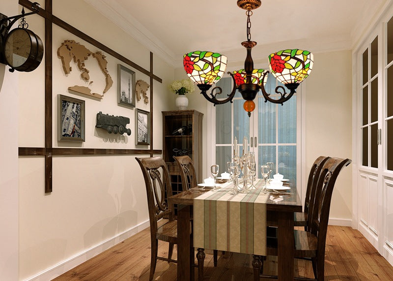 (OFD2028) Tiffany 3 Head Chandelier