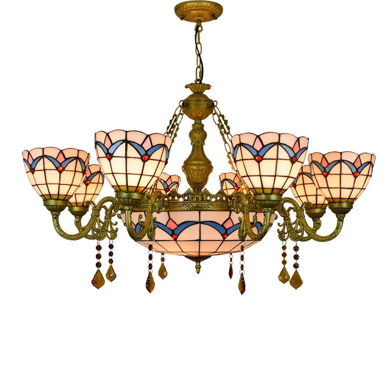 (OFD2117) Tiffany 8 Head Chandelier