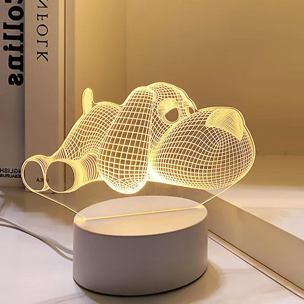 SO732 Sleepy Dog - Colour Changing LED Night Light