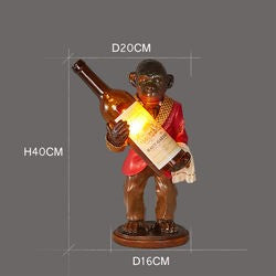 (SL01) Retro Monkey Wine Bottle Lamp