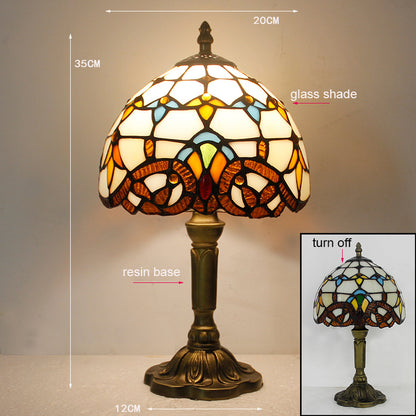 (KL9)                         Tiffany Style Glass Table Lamp