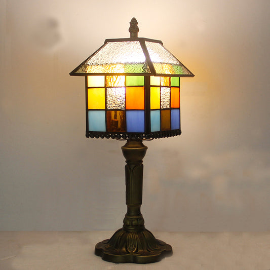 (KL7) Tiffany Style Glass Table Lamp