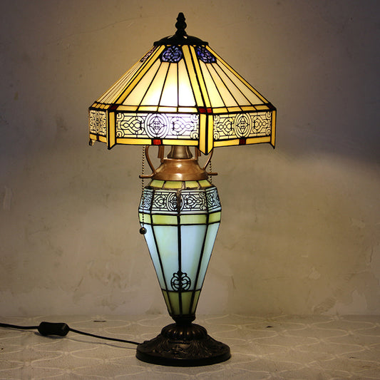 (LHJ50)                         Tiffany Style Glass Table Lamp