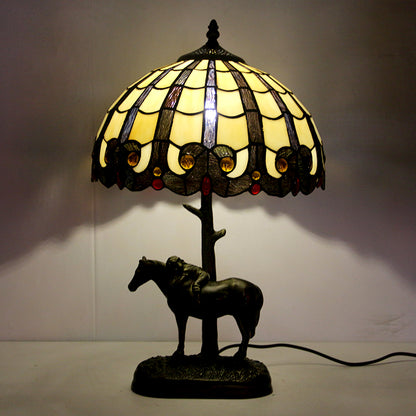 (LHJ87)                         Tiffany Style Glass Table Lamp