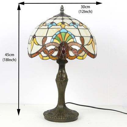 (LHJ82)                         Tiffany Style Glass Table Lamp