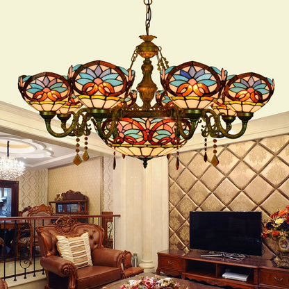 (OFD2107)                         Tiffany 8 Head Chandelier