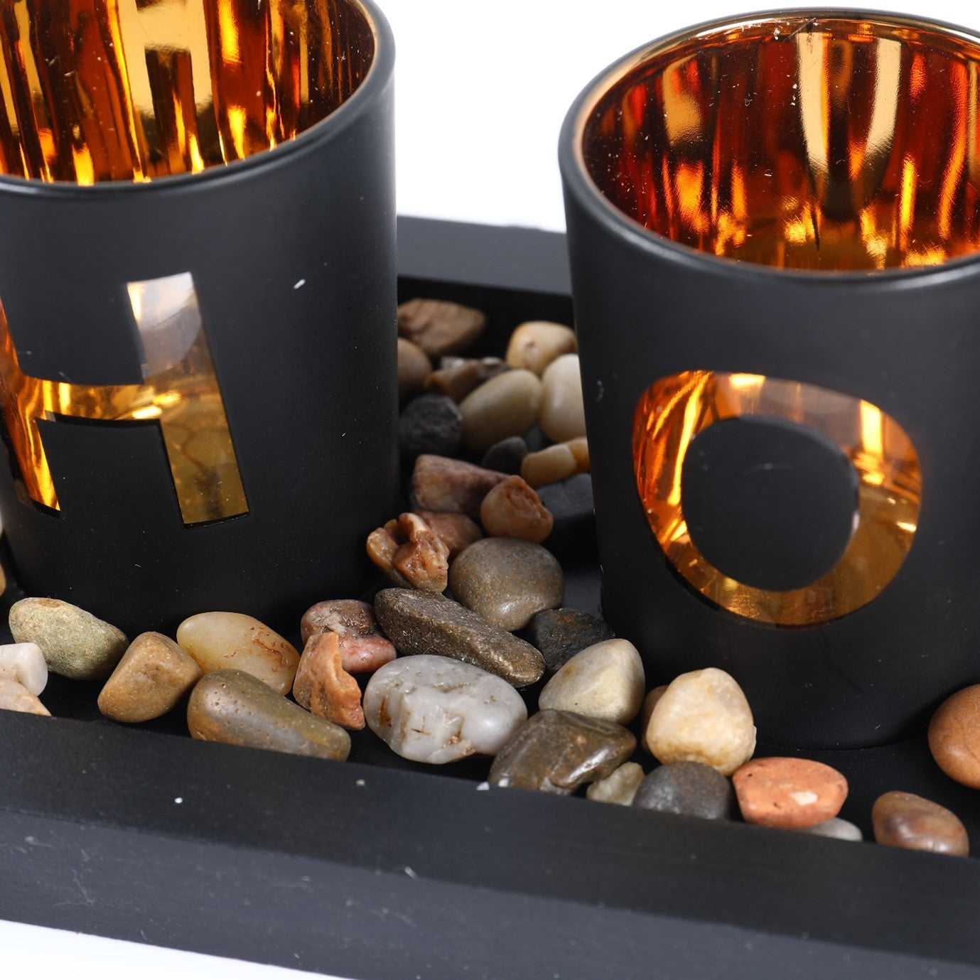 Wooden Letter Home Sweet Home Candlestick Set Glass candlestick Decoration.
