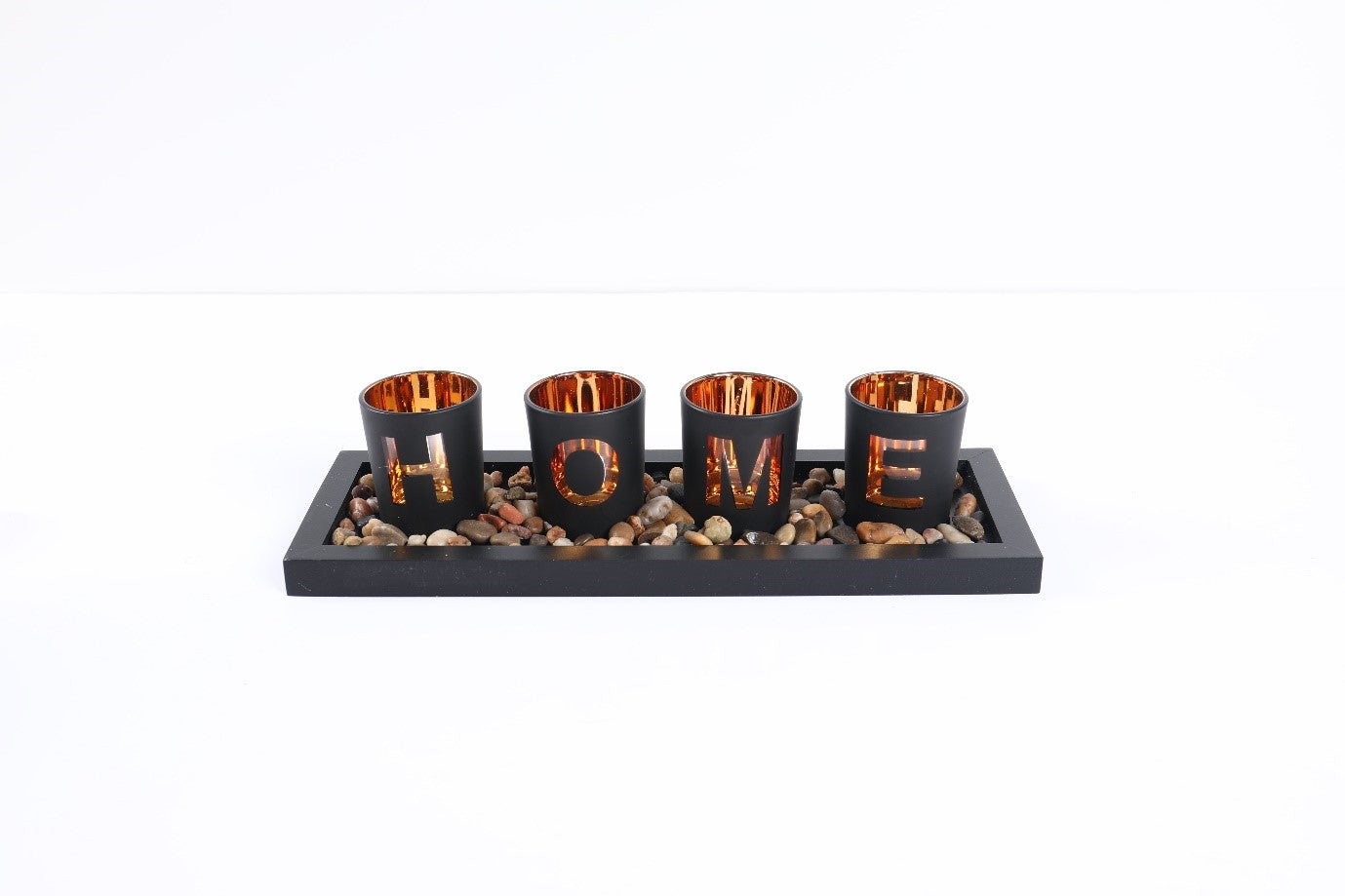 Wooden Letter Home Sweet Home Candlestick Set Glass candlestick Decoration.
