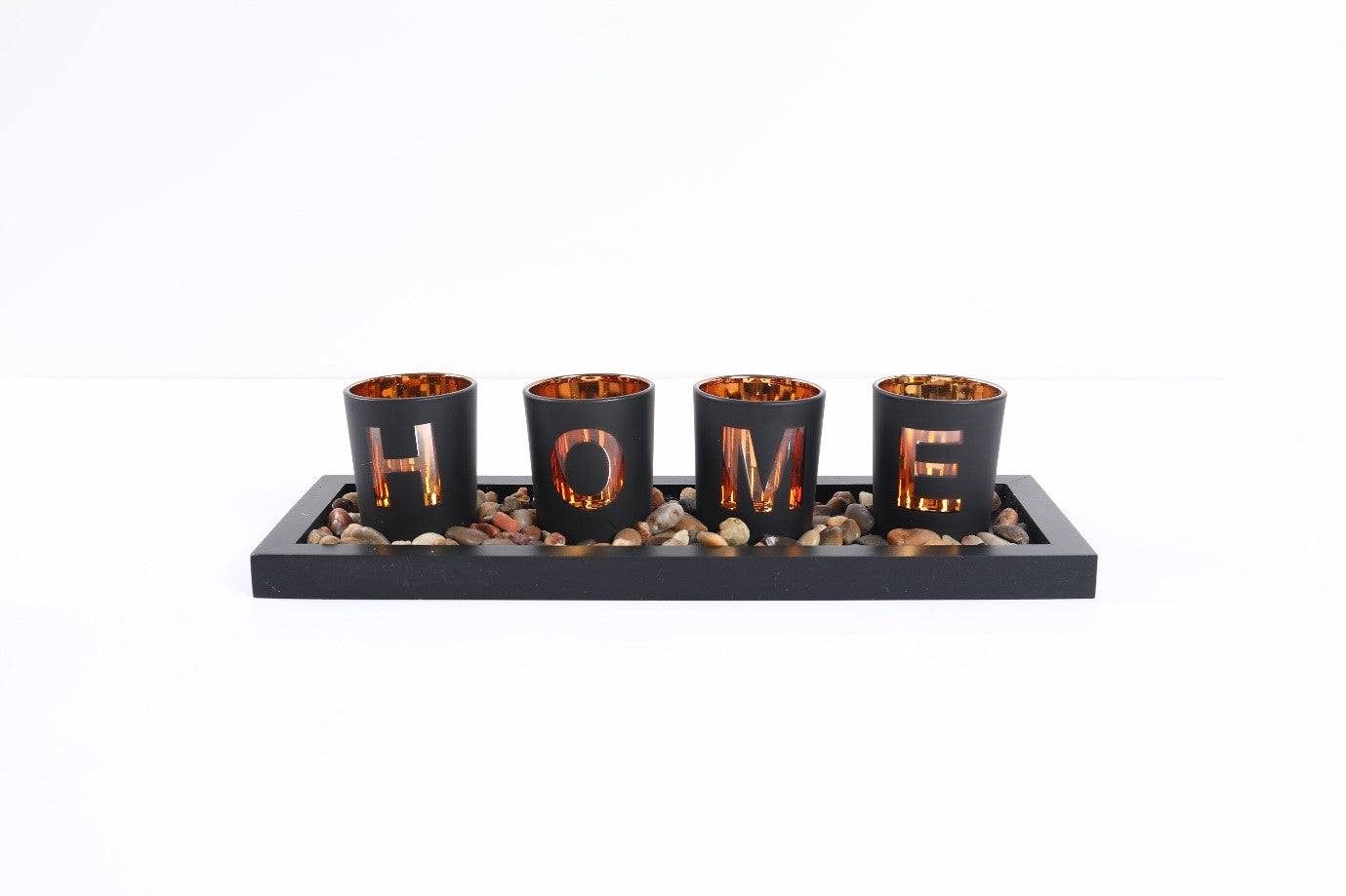 Wooden Letter Home Sweet Home Candlestick Set Glass candlestick Decoration.