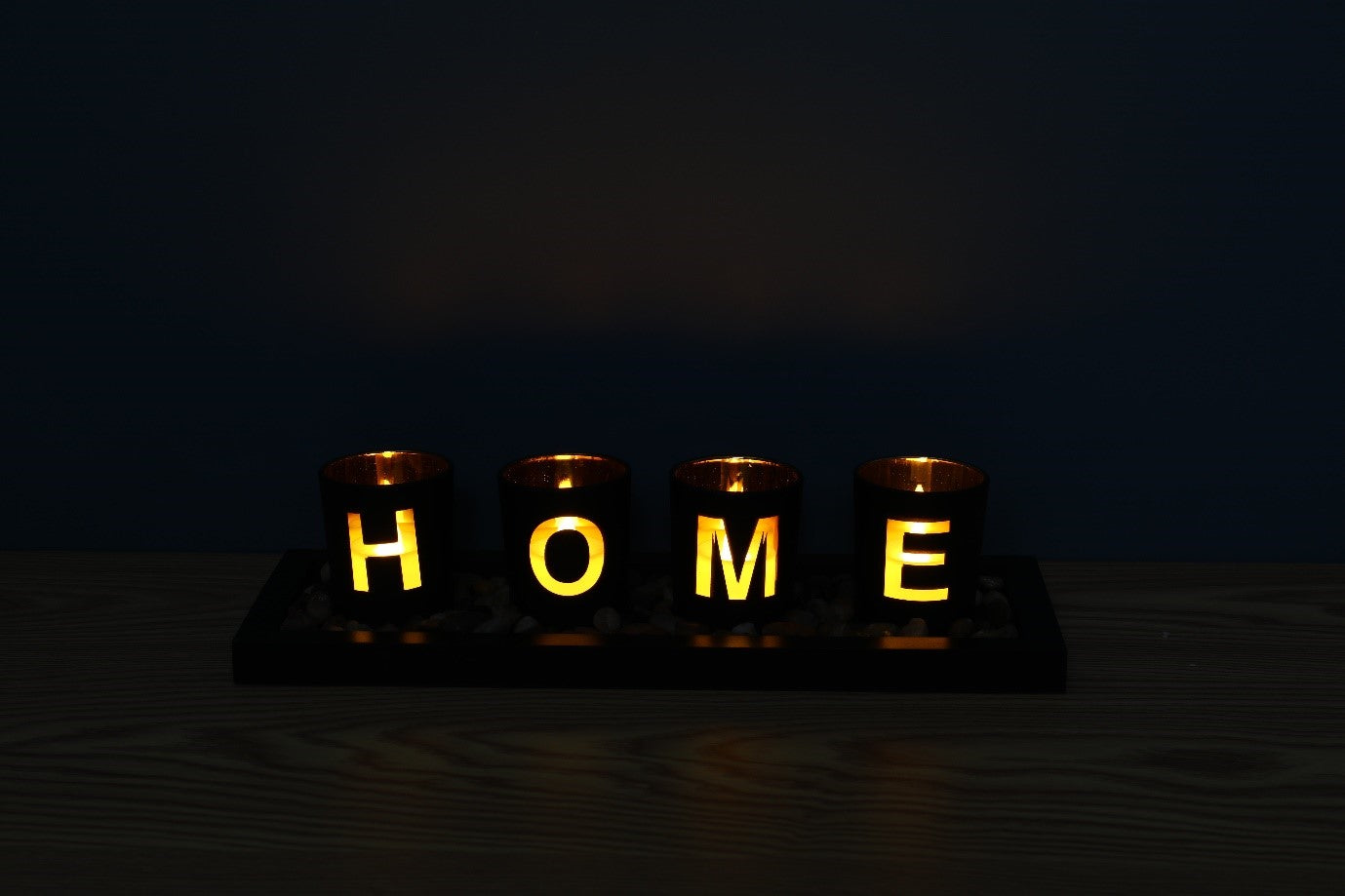 Wooden Letter Home Sweet Home Candlestick Set Glass candlestick Decoration.